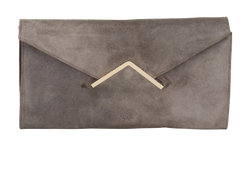 Envelope Clutch, Suede, Grey, MIE, DB, 2*